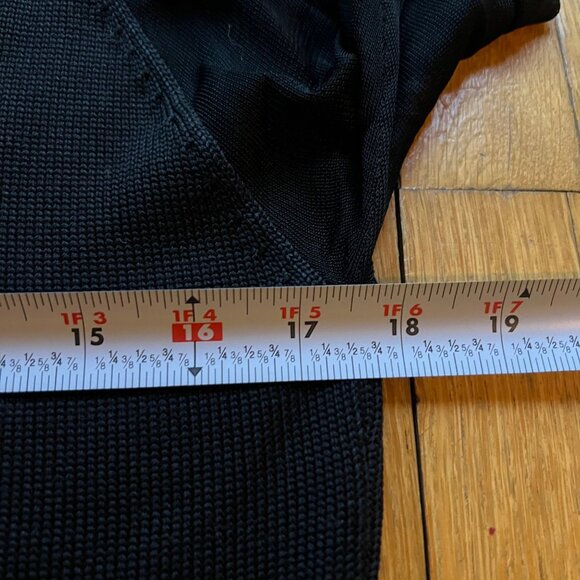 Black Label Ralph Lauren Size XS Black Sheer Long Sleeve V-Neck Sweater Top - Picture 9 of 16